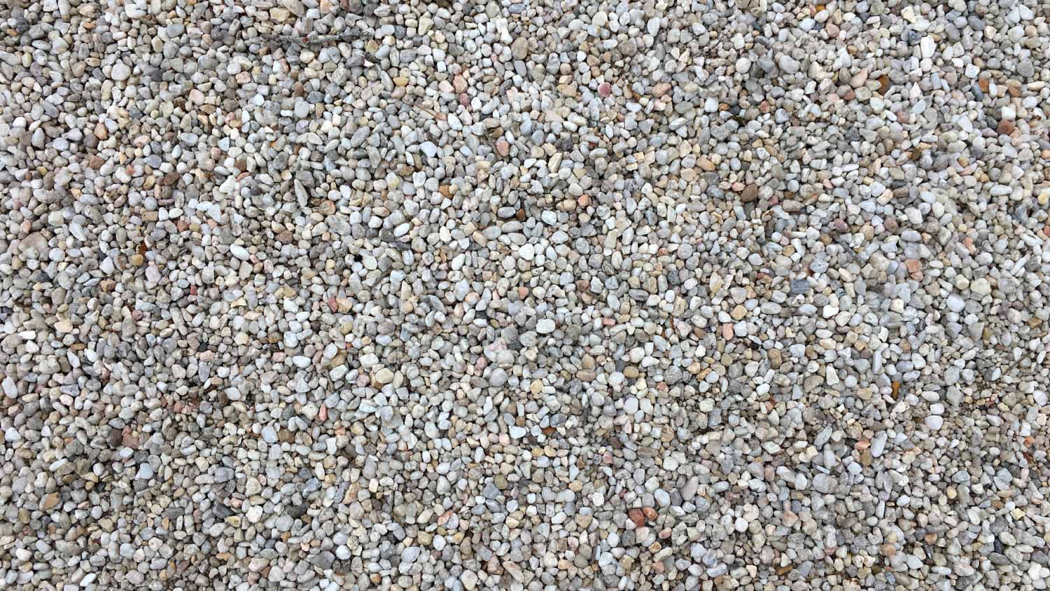 Close up of gray pea gravel
