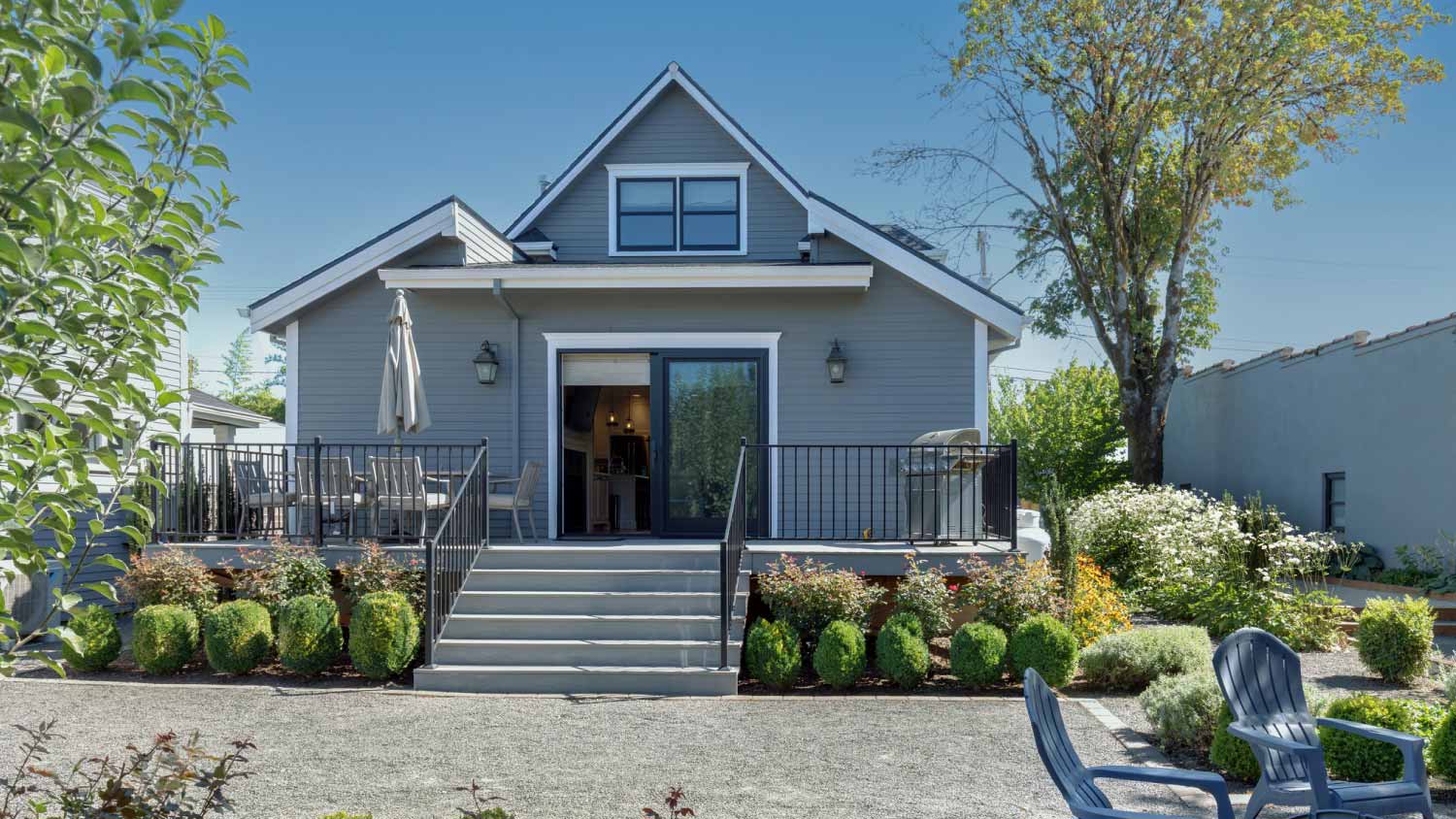 Gray traditional cottage