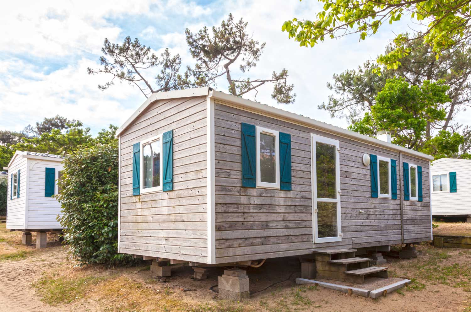 Mobile home on a camping space