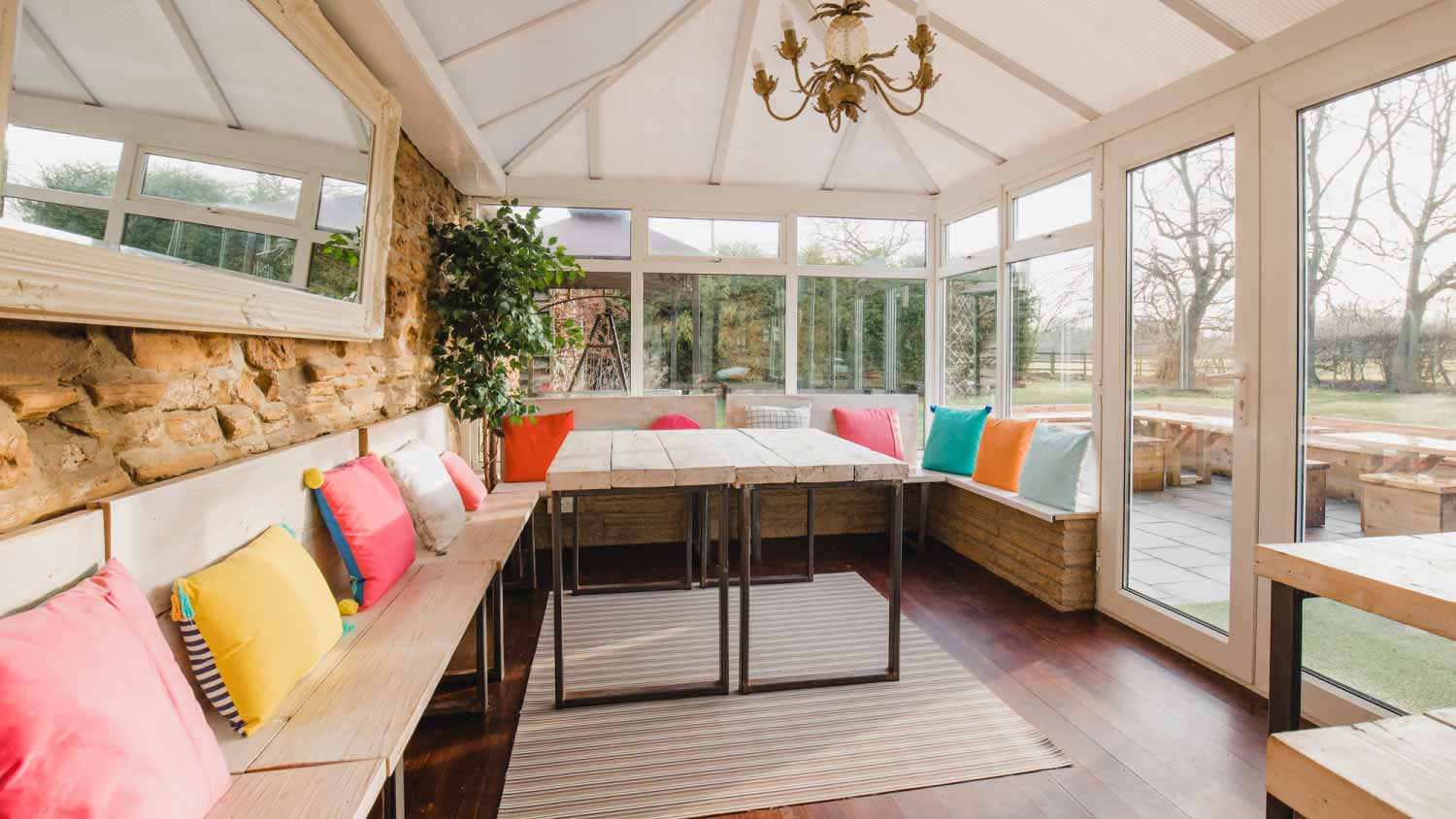 Modern conservatory interior