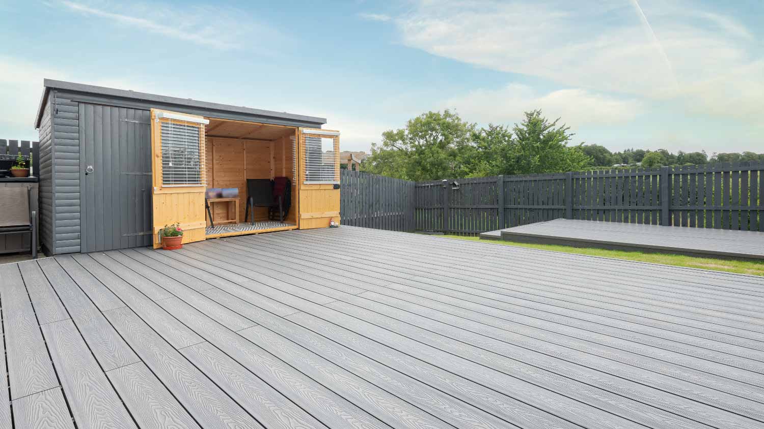 New laid composite decking