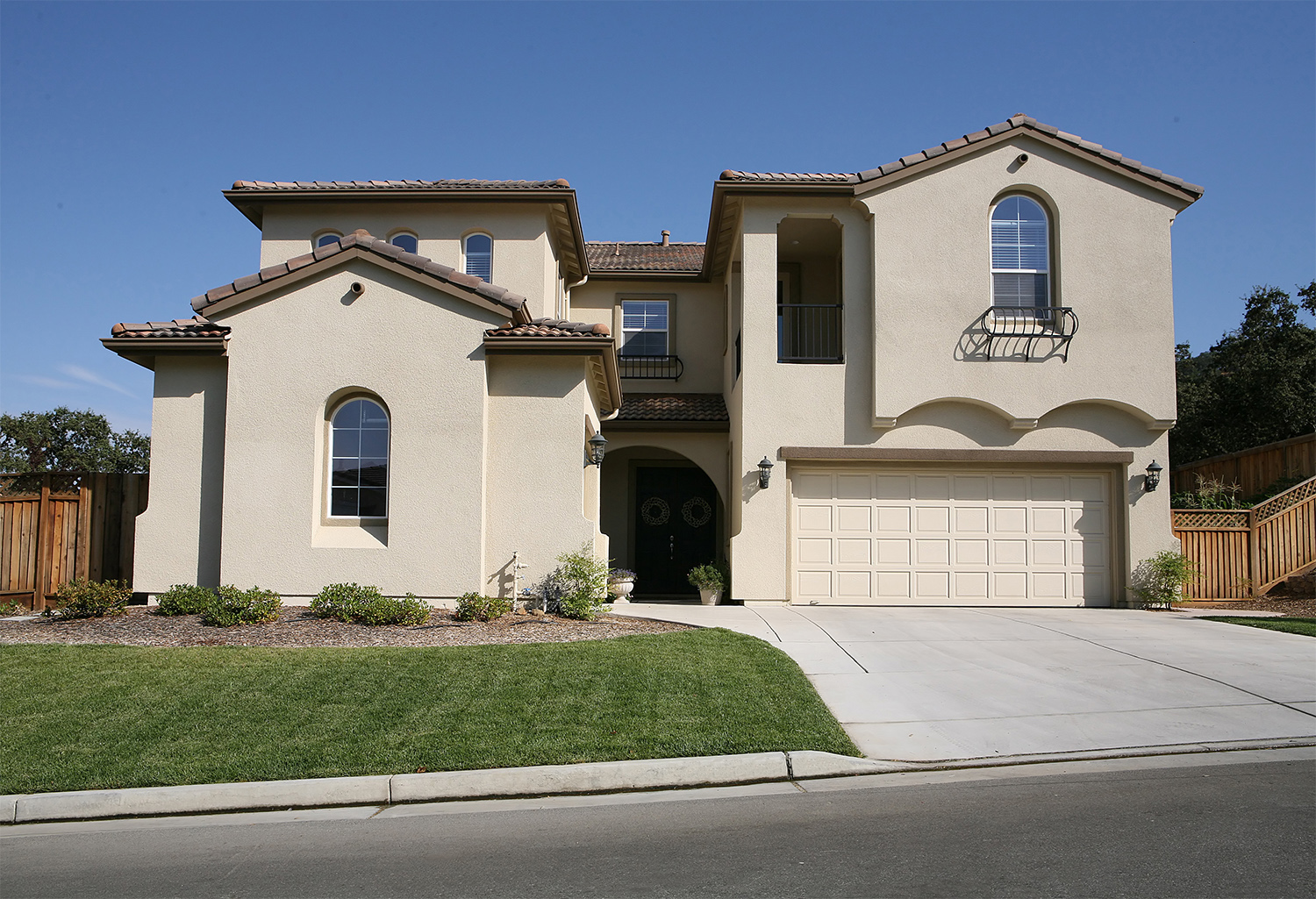 Suburban family stucco home