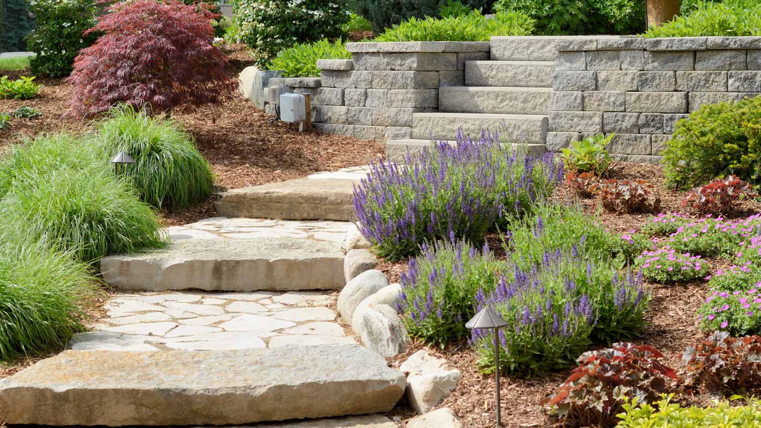 Stone path and stone steps