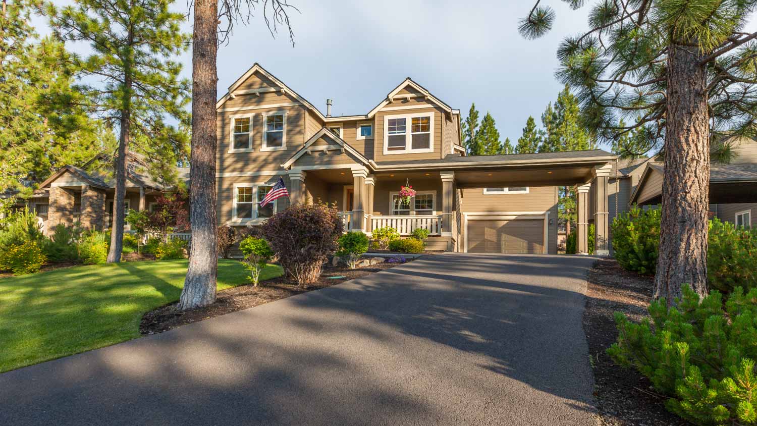 Driveway of a beautiful home