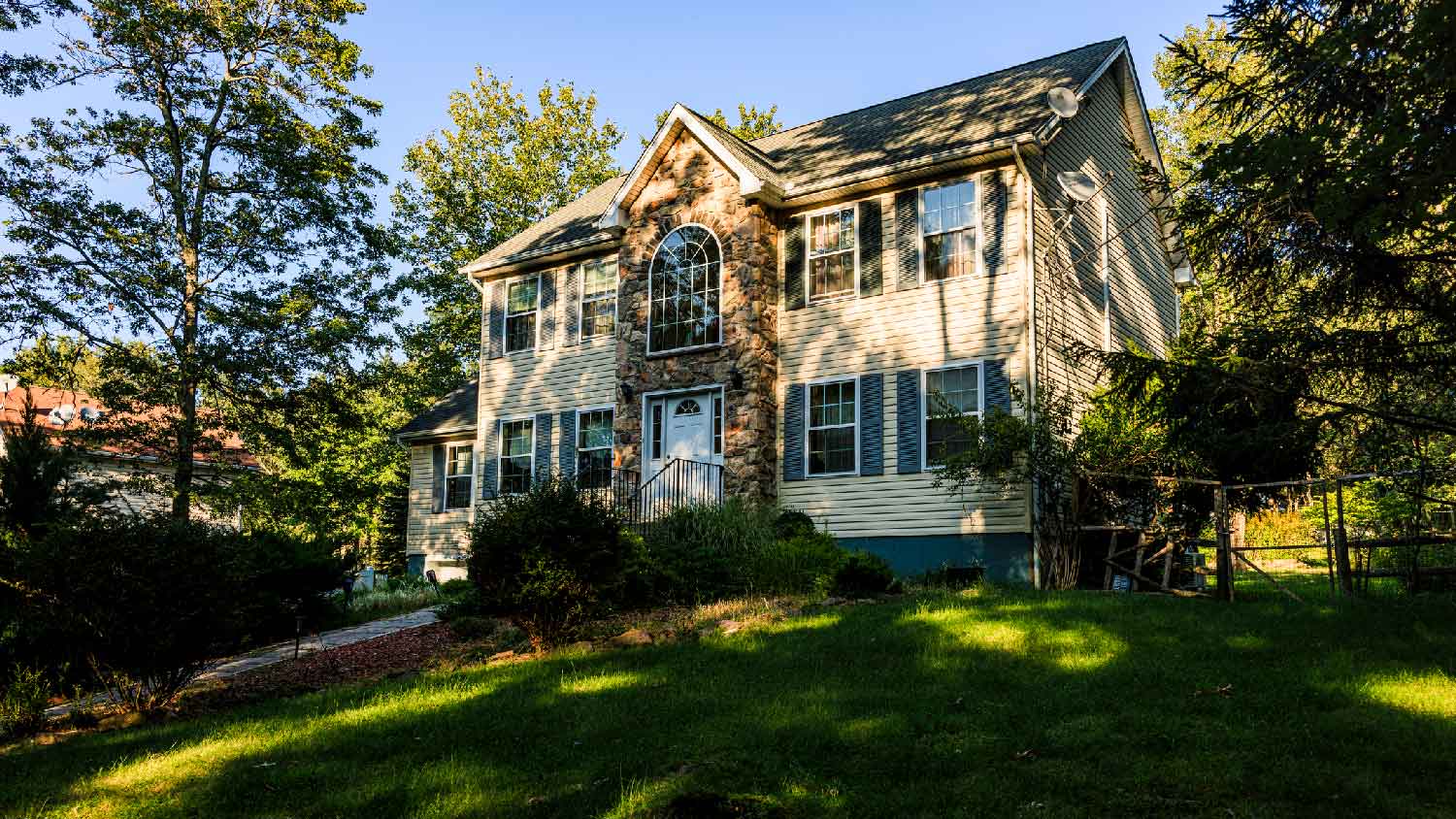 The exterior of a beautiful house