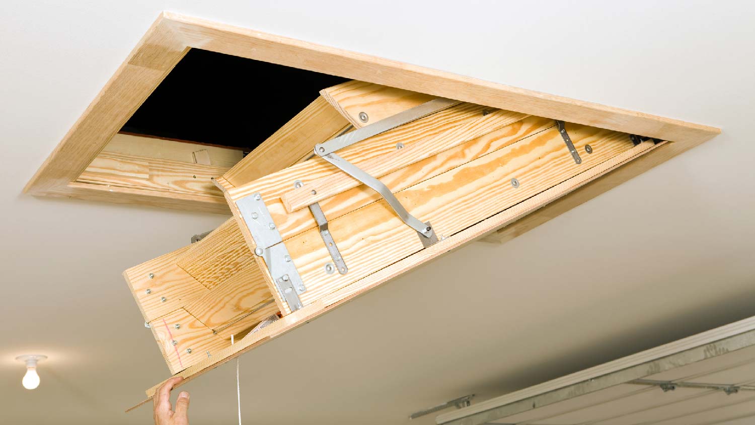 A folding attic ladder