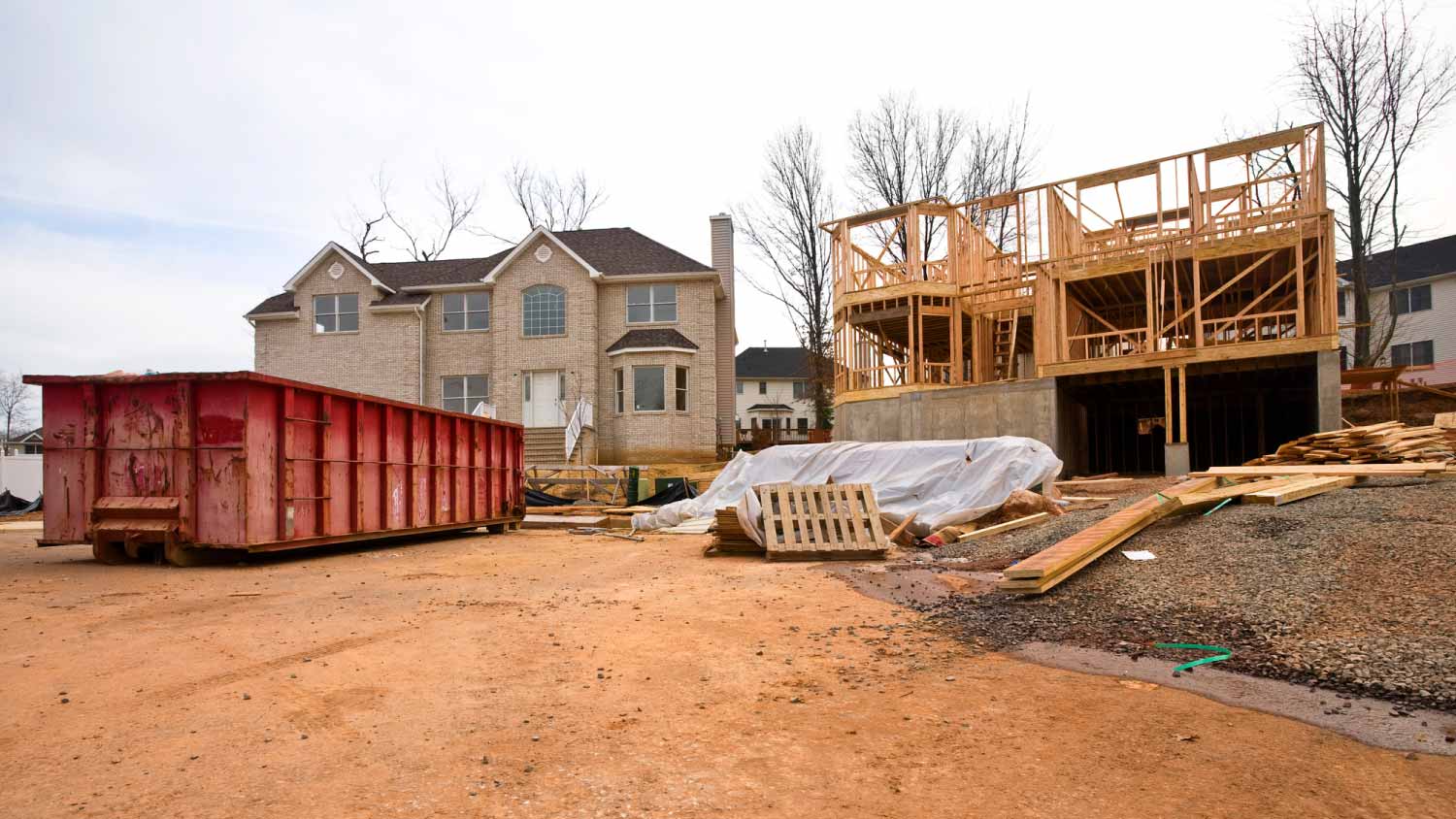 A house under construction