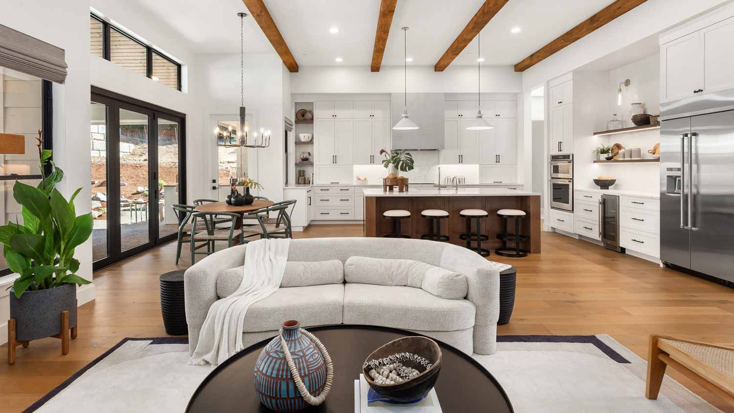 luxury open floor plan living room area