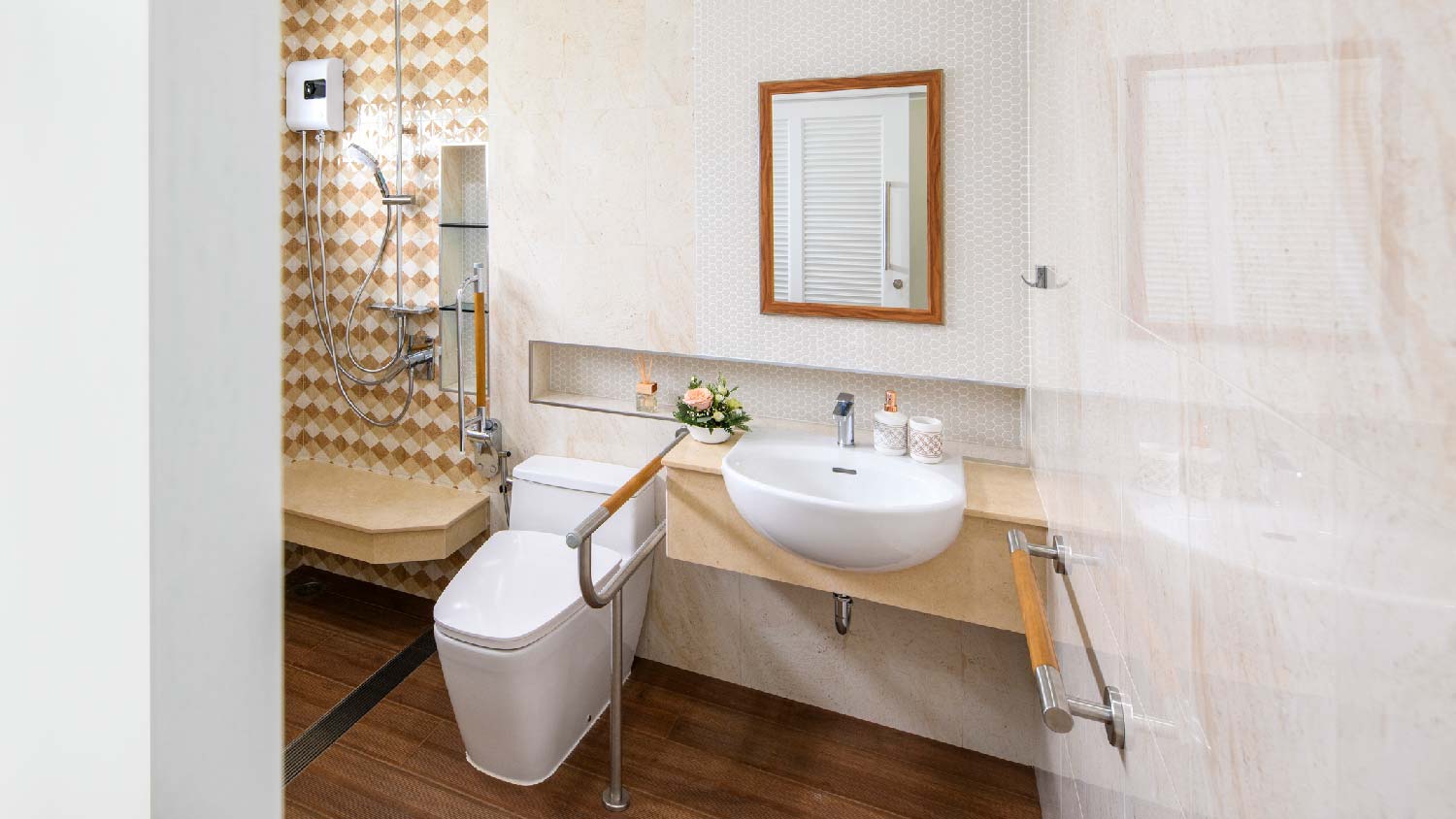 A modern accessible bathroom
