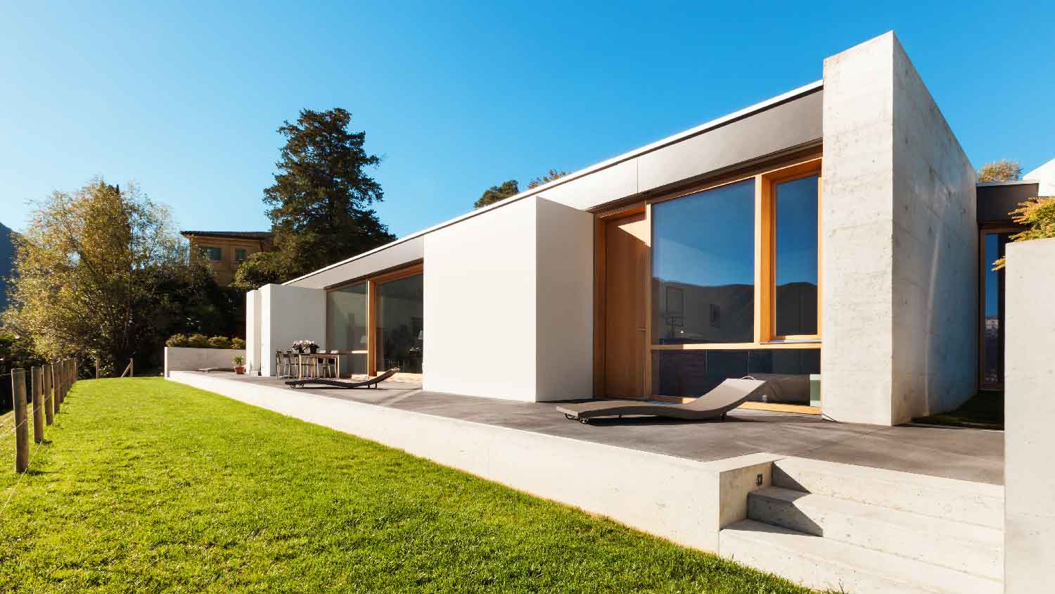 A modern concrete house