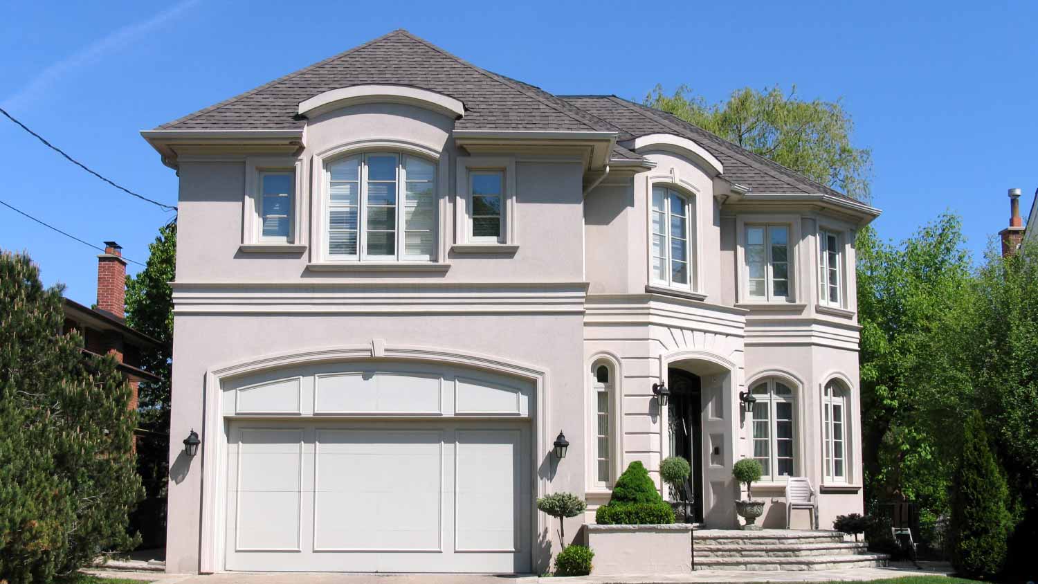 Modern stucco house